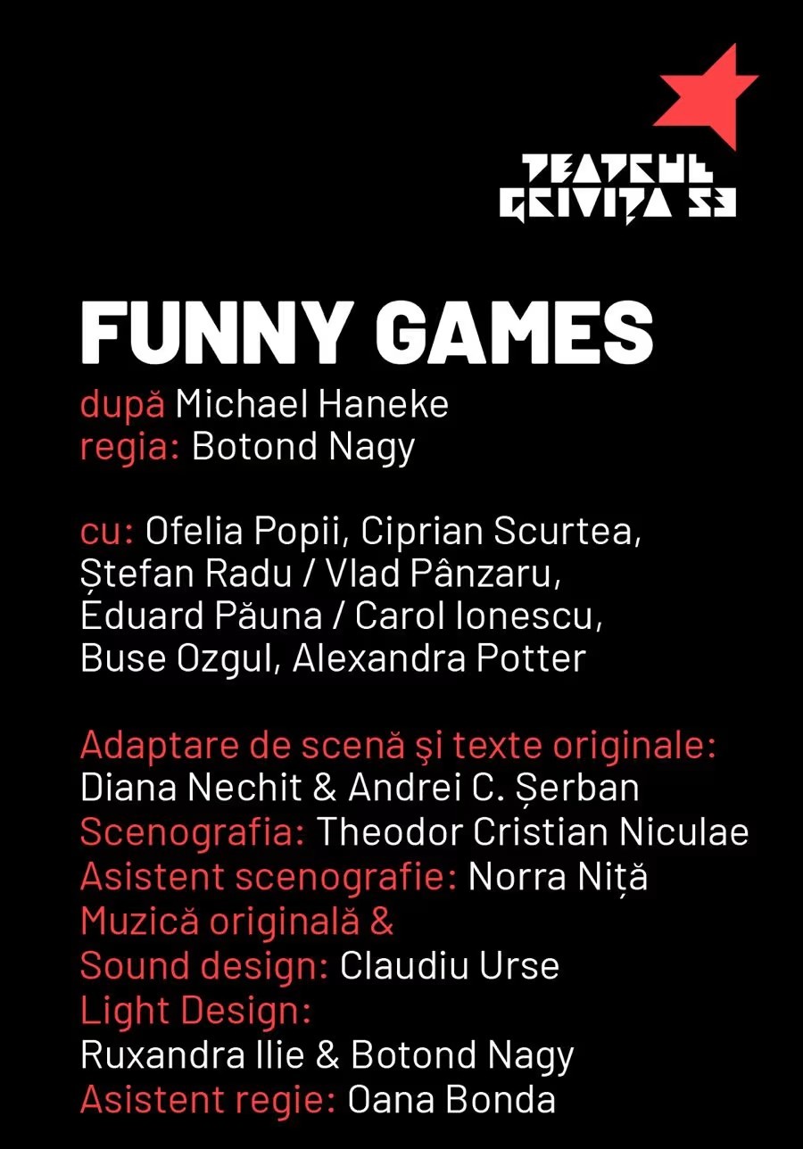 ”Funny Games”, la Grivița 53. Violența nu mai sparge ușa. Îți cere, politicos, niște ouă. 4 Funny Games