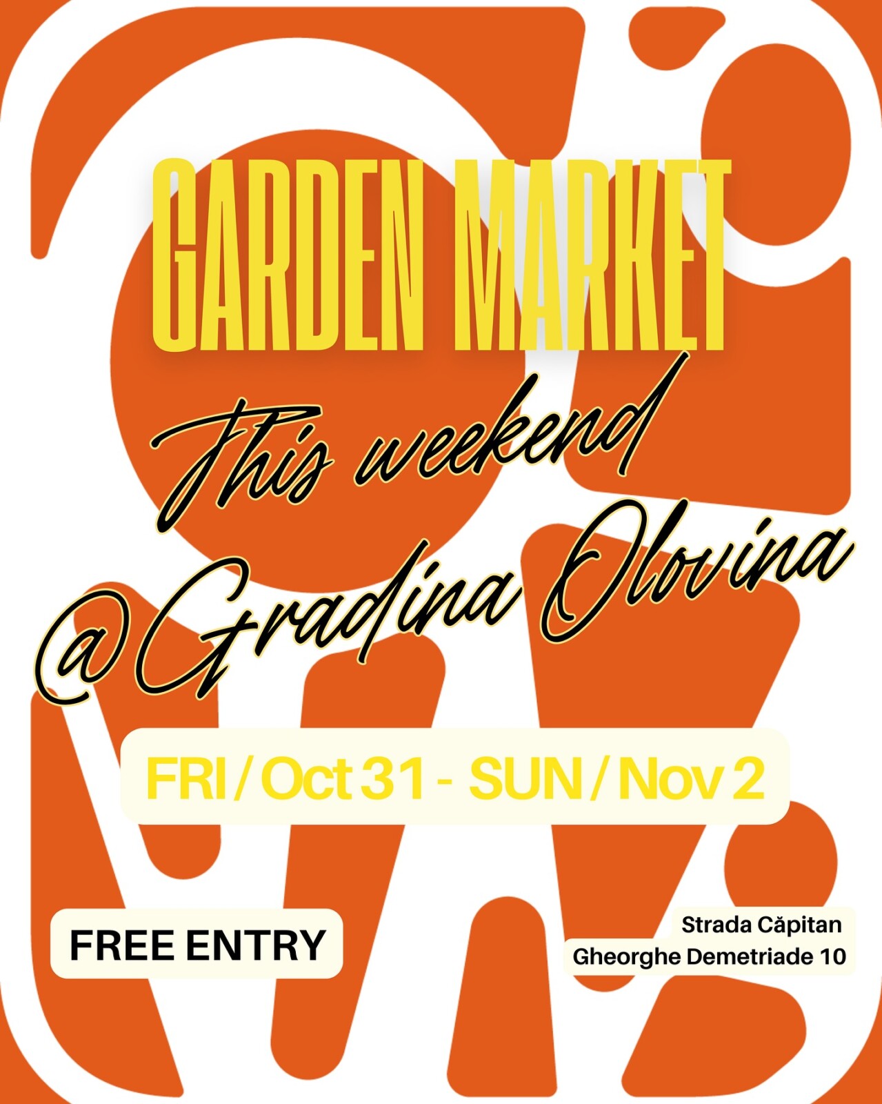 BALAMUCUL DE WEEKEND 33 2 GARDEN MARKET peste weekend la Grădina Olovina