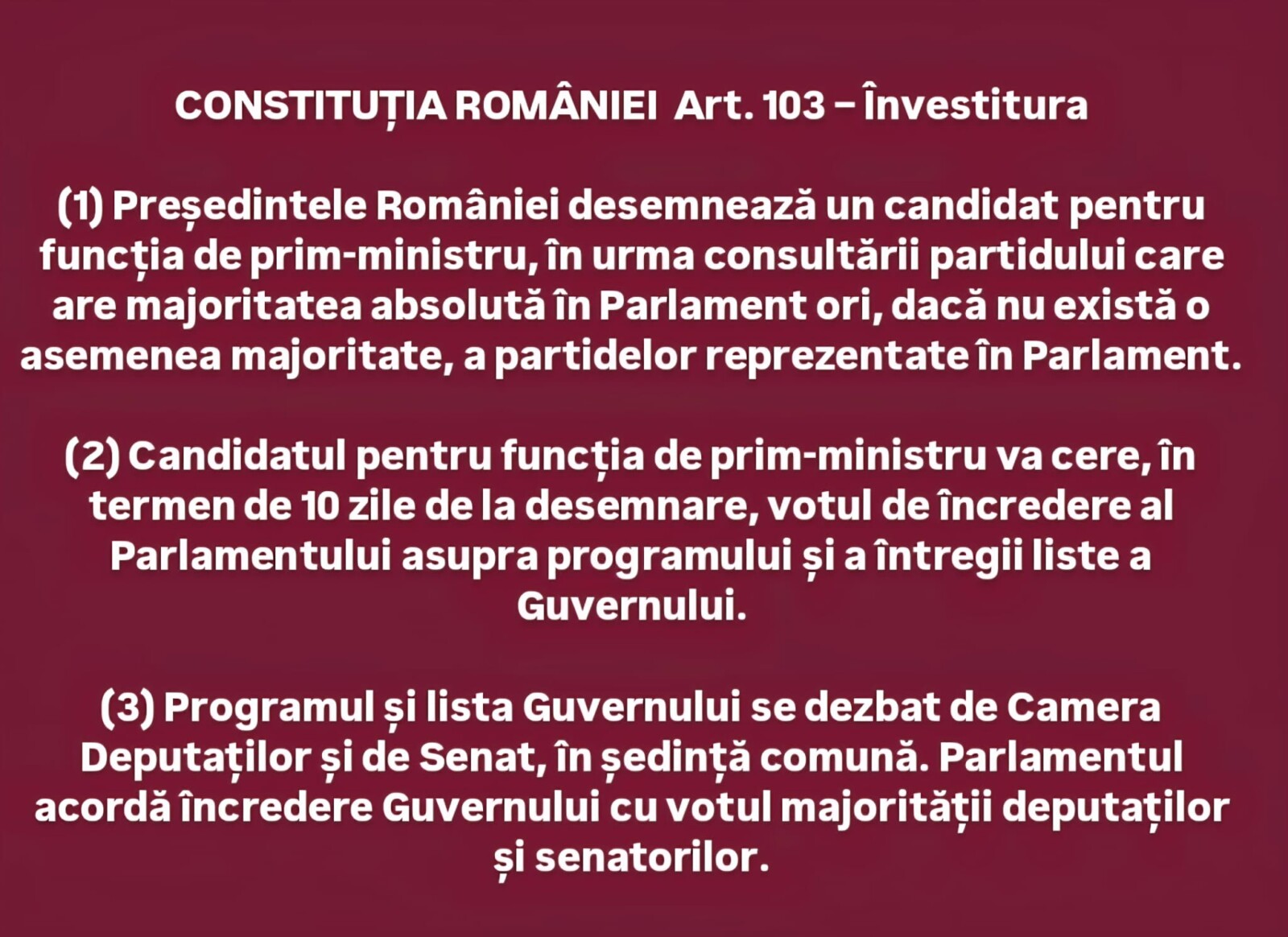 Este constituțională noua desemnare a premierului fără consultarea partidelor? 1 Este constituțională noua desemnare a premierului fără consultarea partidelor?