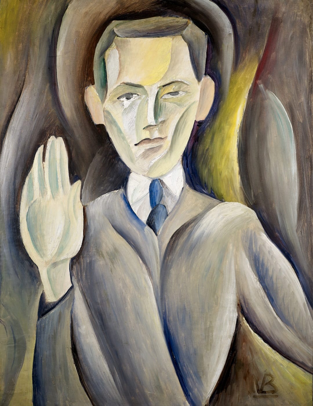 MARe: 100 de ani de artă românească 1 Victor Brauner, Autoportret cu ochiul care plânge, 1923/1924, ulei pe carton, 103,5×85 cm, colecția MARe/Muzeul de Artă Recentă Photo credit: Alexandru Paul